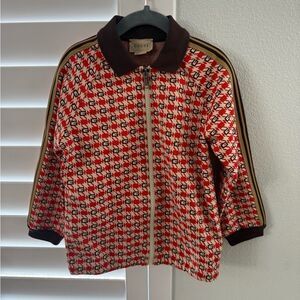 Brand new with tags Gucci Brown and Red Gg logo  Jacket kids size 3